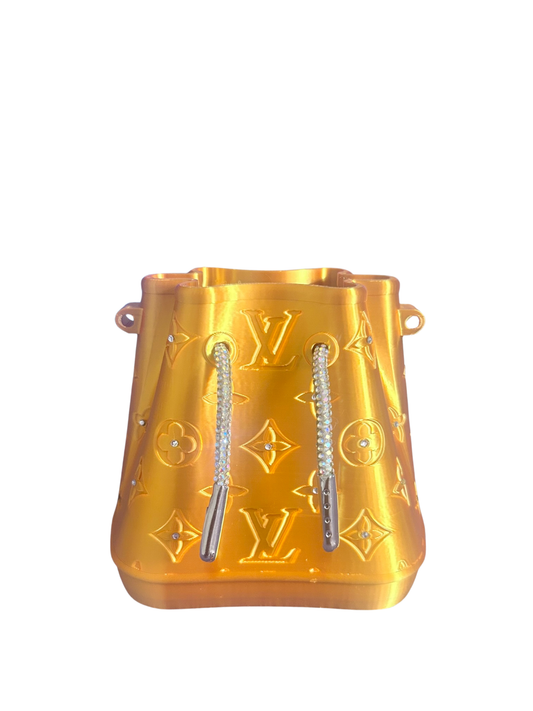 Flower Vase w/ Rhinestone Laces
